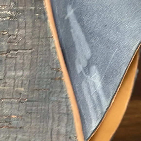 Kork Ease Cork Wedge Open Toe Leather Slide Platform Blue Sandals Sz 9 - Picture 8 of 17